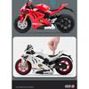 1/10 Ducati V4S S1000RR H2R Alloy Die Cast Motorcycle Model Vehicle Collection Sound and Light Off Road Children's Holiday Gifts