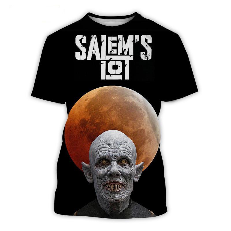 

Новый фильм ужасов «Участь Салема», мужская футболка с коротким рукавом, 3D-печать, хип-хоп, унисекс, повседневная футболка с круглым вырезом, вампирская футболка, летняя мода 3XL