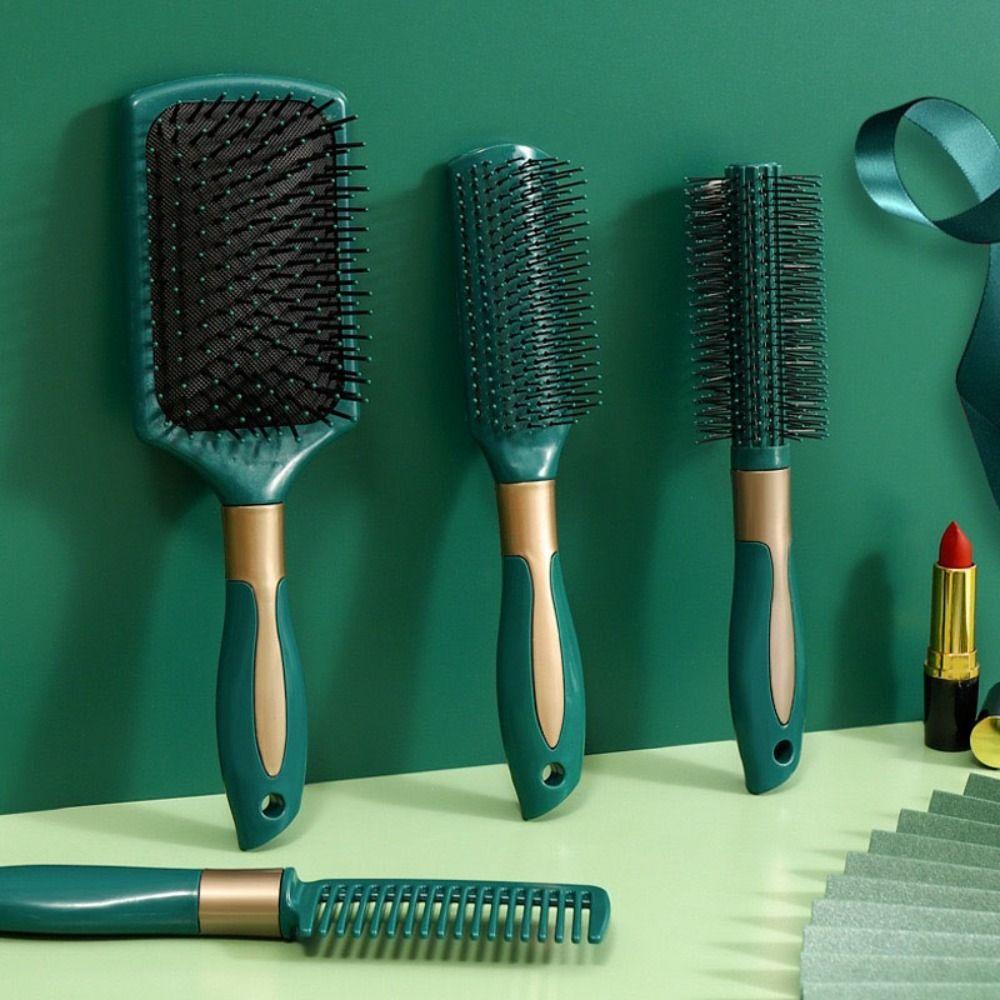 

Anti-static Scalp Massage Comb Green Series Hair Styling Tool Fashion Air Cushion Comb Women Men Style 2