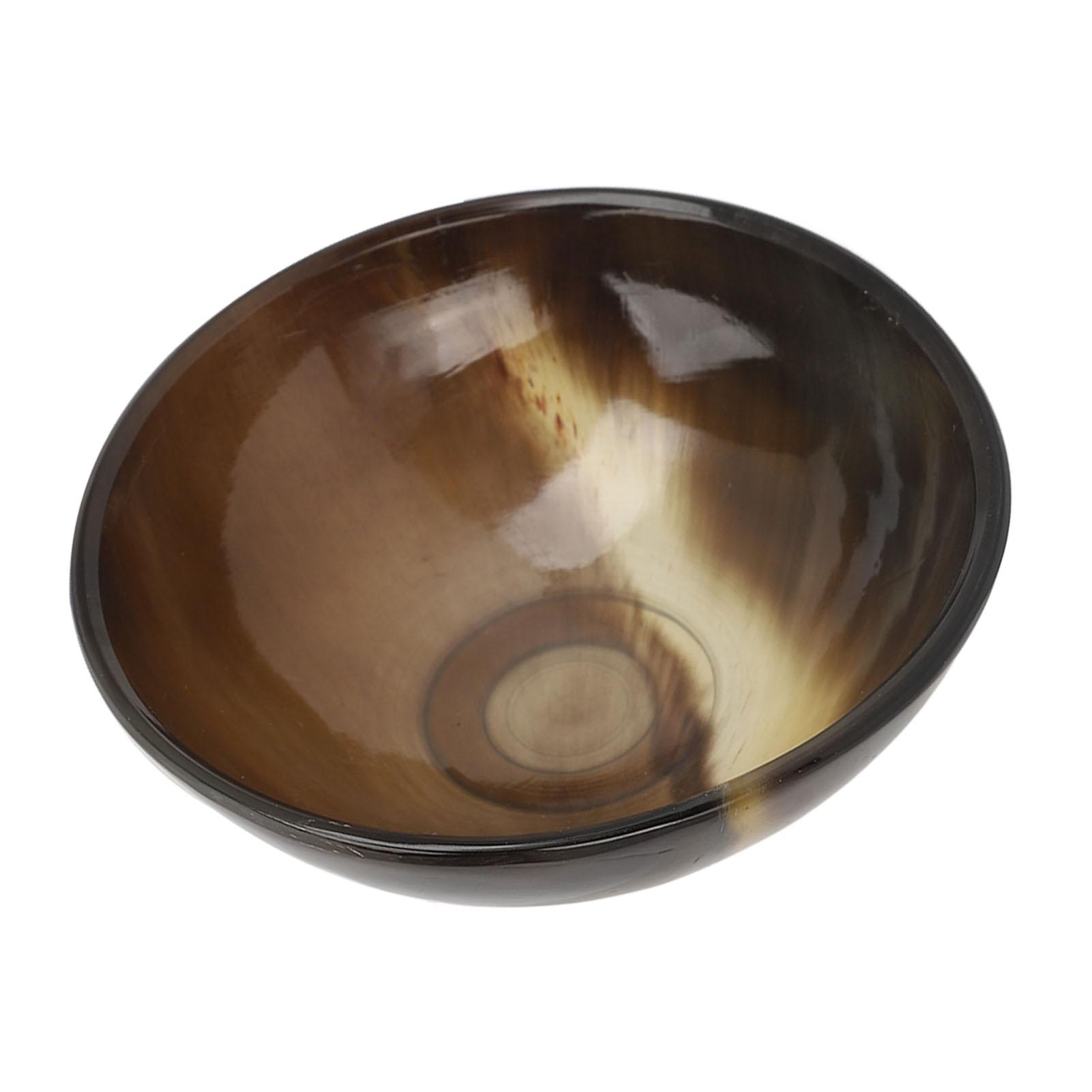

Guasha Board Dish Bowl Round Shape 8cm Diameter Sleek Surface Durable Ox Horn Shave Bowl for