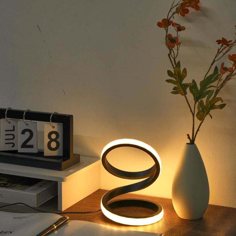 

1PC Creative Circular Desktop Lamp, Powered by USB - Three-color Lighting, Suitable for Various Occasions