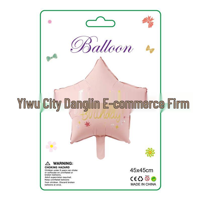 Card-Mounted Cactus Tulip Daisy Foil Balloon - Irregular Shaped Aluminum Toy Balloon