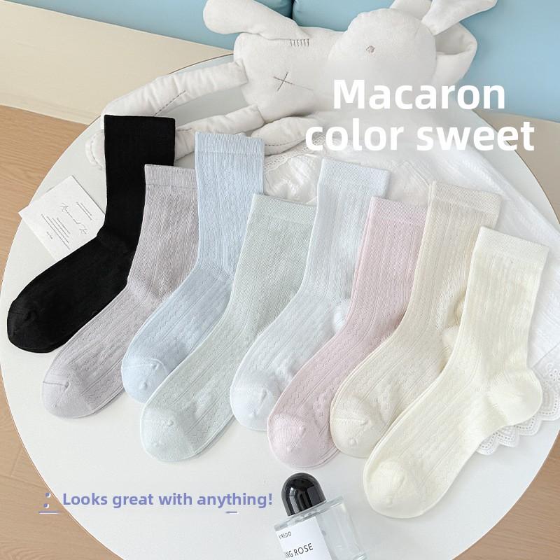 Ballet-style Stockings - Mid-length Socks for Summer, Lightweight, Mesh Fabric, No Bones, Breathable, Multi-layered Socks