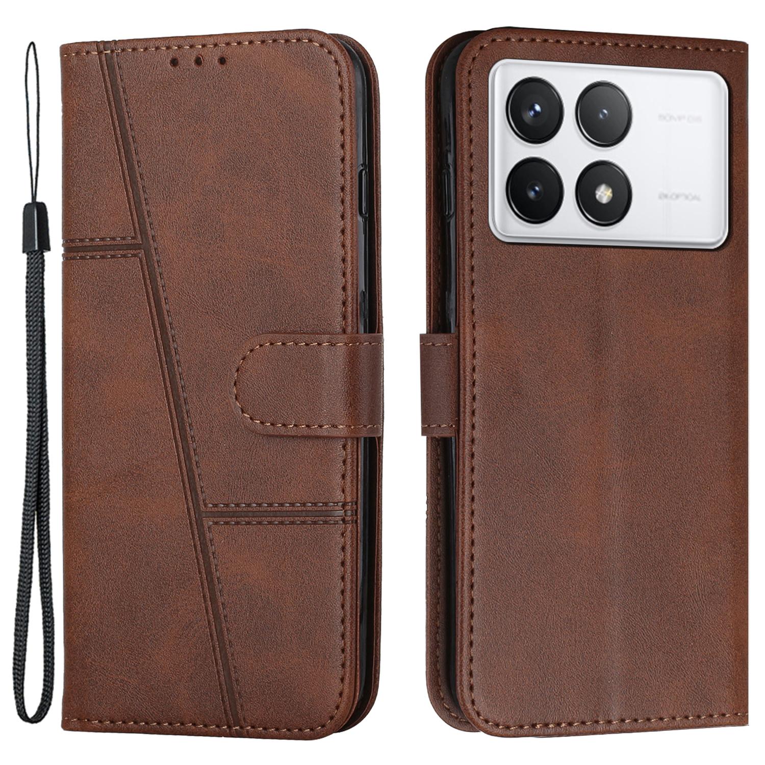 

For Xiaomi Redmi K70E 5G/Poco X6 Pro 5G Wallet Case Leather Phone Cover Folding Stand C