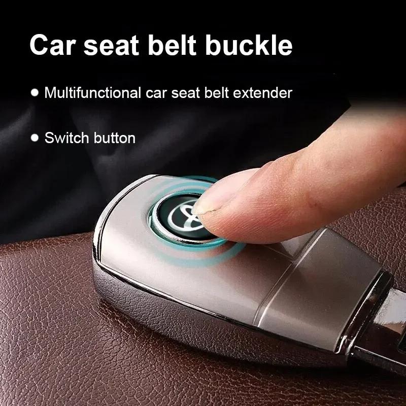 1/2PCS Car Seat Belt Clip Extension Plug Buckle Car Accessories for Toyota TRD GR C-hr Prado Rav4 Yaris Hilux Prius Avensis Corolla Camry