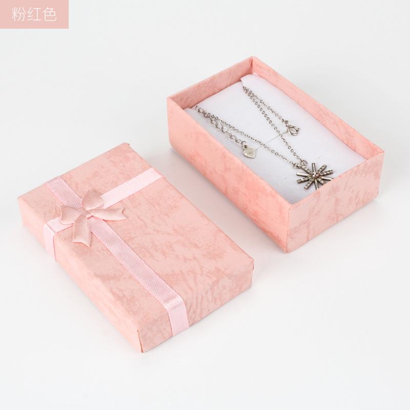 

Fashion Ribbon Jewellery Gift Box Pendant Case For Ring Earring Necklace Watch Box Multi Colors Jewellery Organizer Diaplay Case розовый