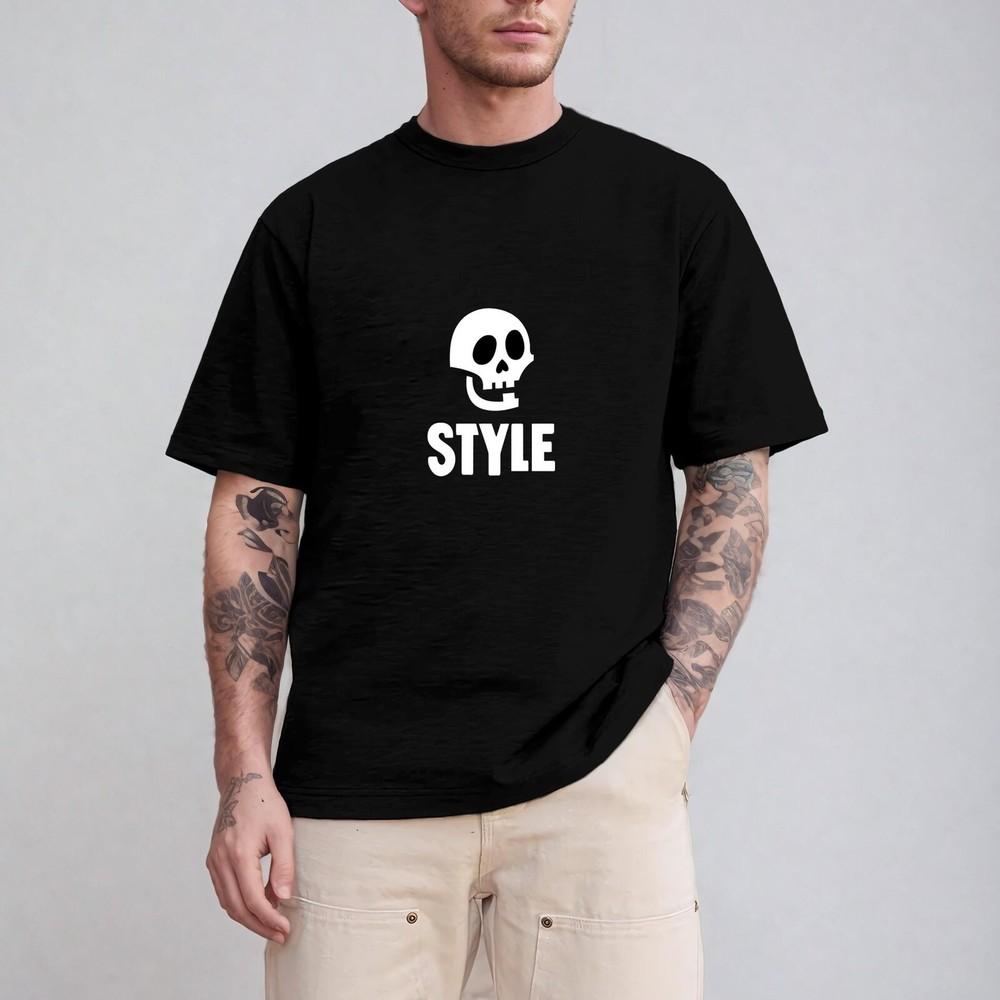 Minimal Skull Style T-Shirt for Men – Trendy Streetwear Graphic Tee – Edgy #31 Unisex T-Shirt XXXXL