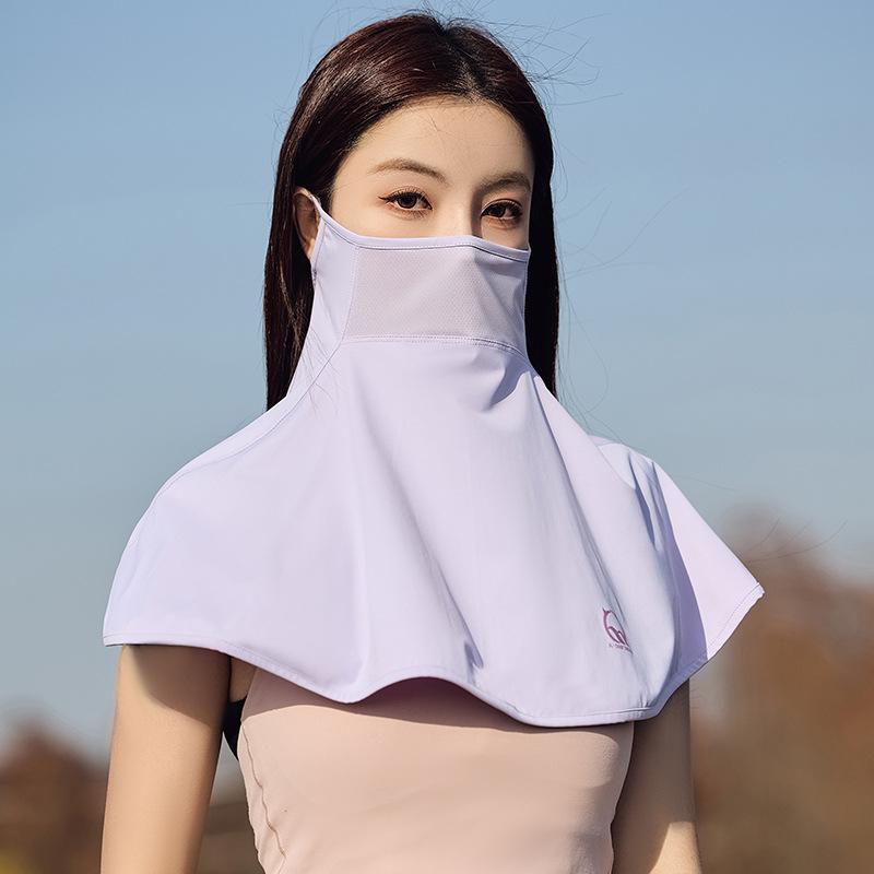 

Sunscreen mask, neck protection for women, summer UV protection, thin breathable face shade, sunscreen veil, nylon sunscreen, shawl, mask.