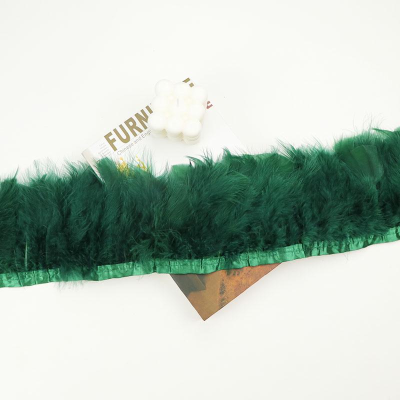 Turkey Feather Velvet Ribbon for DIY Wedding, Latin Headwear, and Clothing Accessories