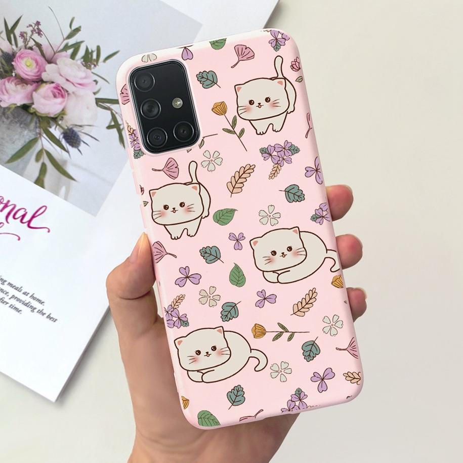 For Samsung A51 A71 A31 Phone Case Fashion Pattern Liquid Silicone Full Protection Back Cover For Samsung Galaxy A 51 71 31 Capa