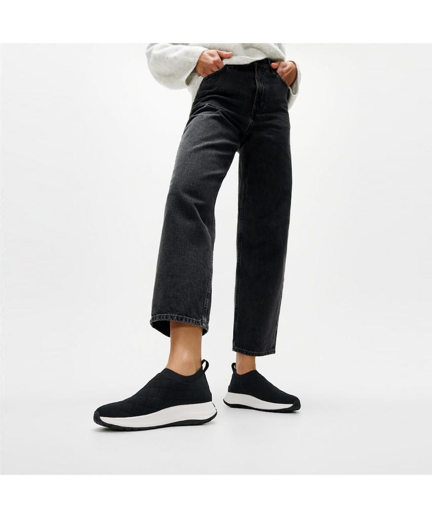 Fitflop [F-Mode] Women'S Quilted Knit Slip-Ons - Black (Ft59K2N045)