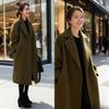 Autumn and Winter Woolen Coats, Oversized Korean-style Woolen Overcoats, Women's Coats, Loose Mid-length Women's Coats