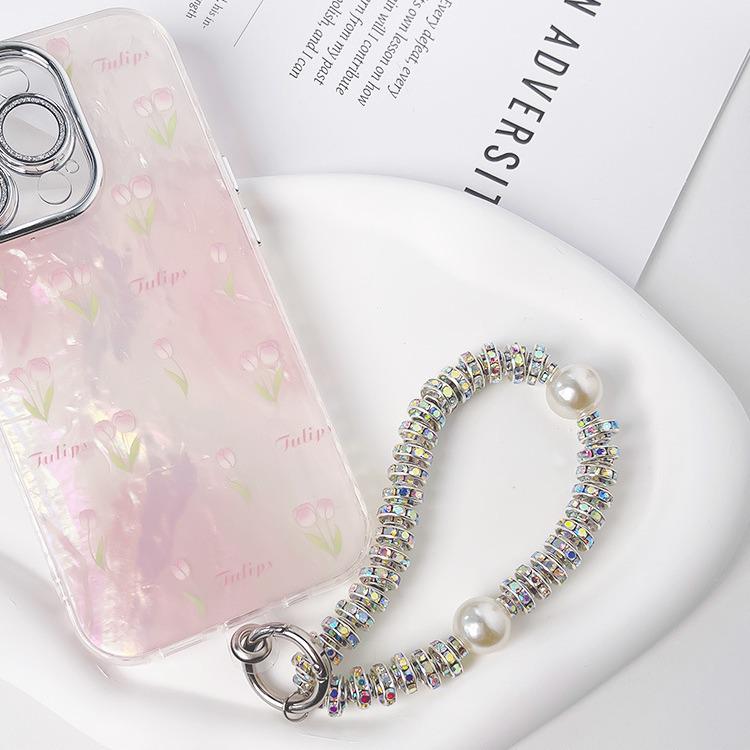 Beaded Pearl Wristlet Handbag: Chic Hanging Phone Lanyard, Little Fragrant Style, Durable and Stylish