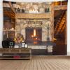 Window View Tapestry Wall Hanging Bedroom & Living Room Wall Decor Backdrop Tree Hollow Stove Hanging Large Tapestry
