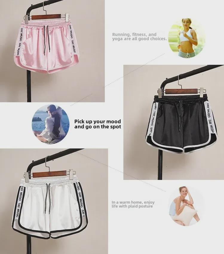 Women's Summer Loose Fit Elastic Waist Wide Leg Shorts for Outdoor Wear