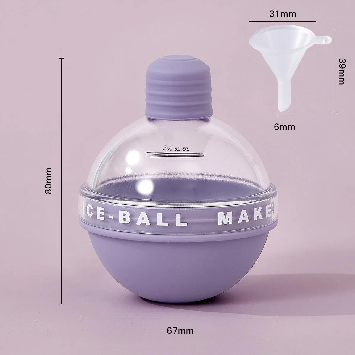 

New Light Bulbs Frozen Ice Ball Mold Whiskey Spherical Ices Cube Mold Food Grade Silicone Ice Tray Creative Ices Ball Artifact without funnel фиолетовый