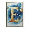 Kosmiczna Litera E - Plakat Dekoracyjny Do Pokoju Dziecięcego Kosmiczna Litera E - Plakat Dekoracyjny Do Pokoju Dziecięcego, 50X70 Cm, Rama Drewniana