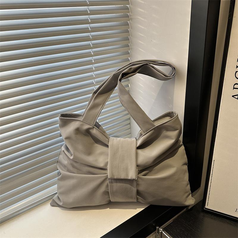 Trendy Crossbody Bags for Women Nyl Big Bow Shape Solid Shoulder Bags Zipper Large Capacity Unique Design Hot Casual Tote