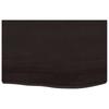 vidaXL Wall Shelf Dark Brown 60 X 40 X (2 6) Cm Solid Oak Wood Treated