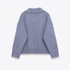 European and American style, new women's clothing, fashionable and versatile cross-border cashmere blended POLO shirt-type knitted sweater