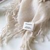 Cashmere Scarf Solid Color Fringed Shawl Long Warm Thickened Scarf Dual-Purpose
