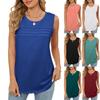 Women's Spring and Summer New Color Round Neck Loose Sleeveless T-shirt Vest Top