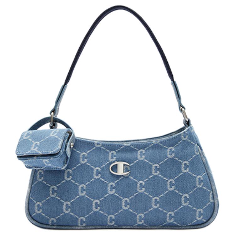 Champion C Underarm Bag Metal C Logo Checkerboard Letter Combination Pattern Fabric Synthetic Leather Backpack Shoulder Bag Small U4BACPU22 Black