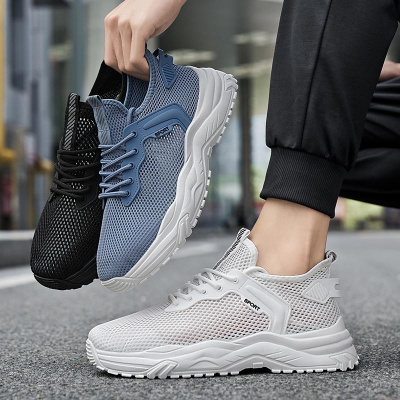 2025 Casual Outdoor Sports Shoes Men's Breathable Mesh Walking Shoes, Summer Lightweight Cushioning Neutral Barefoot Sandals