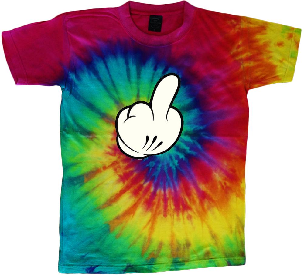 tie dye t-shirt funny shirt middle finger colorful tie dyed tee shirt XXXXL