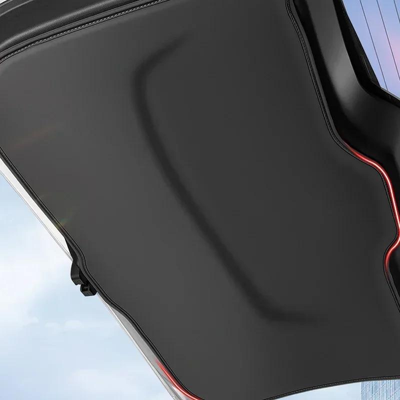 Car Rear Trunk Tailgate Mat For Hyundai Custo Custin 2021-2024 Anti-Dirty Protective PU Leather Decoration Pad Waterproof Mat