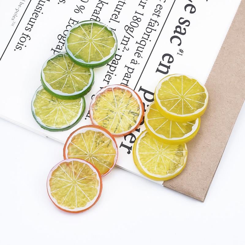 

10/30 Pieces Plastic Lemon Slices Festival Decorations for Home Artificial Fruit Scrapbooking Kids Toys Wedding Scrapbooking Diy 10pcs зелений