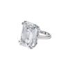 Mesmera Cocktail Simple Fashion Square Diamond Ring Women's Silver 5600855
