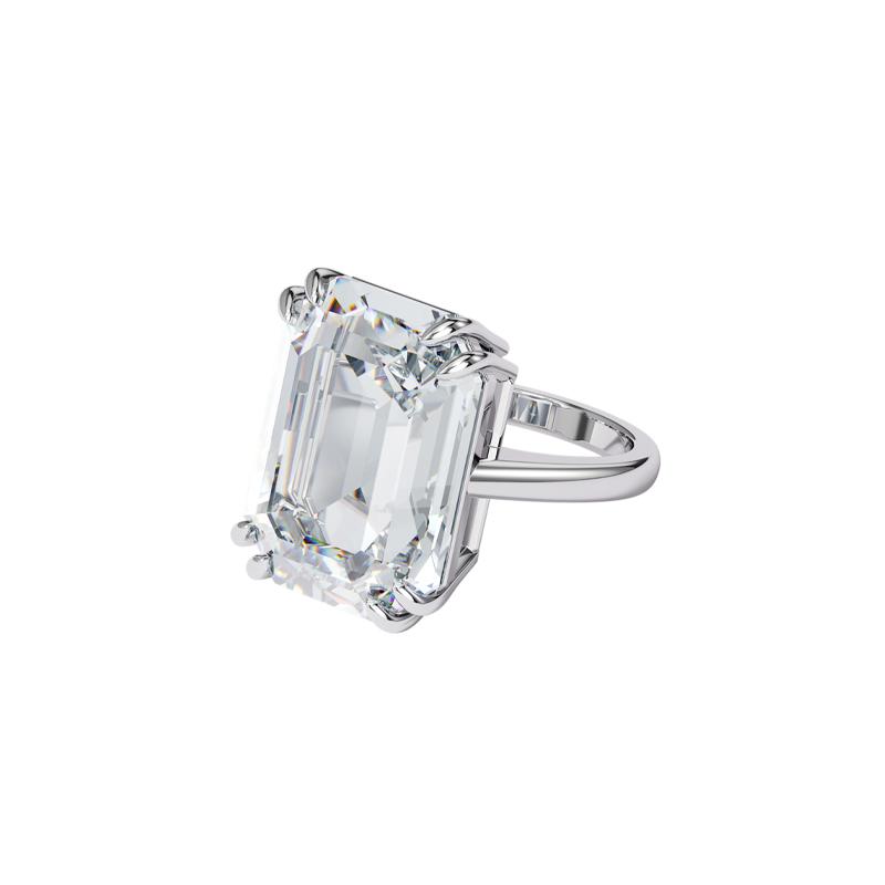 Swarovski Mesmera Cocktail Simple Fashion Square Diamond Ring Women s Silver 5600855
