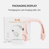 LED Bladeless Neckband Fan B Rechargeable Neck Hanging Cooler Portable Fan