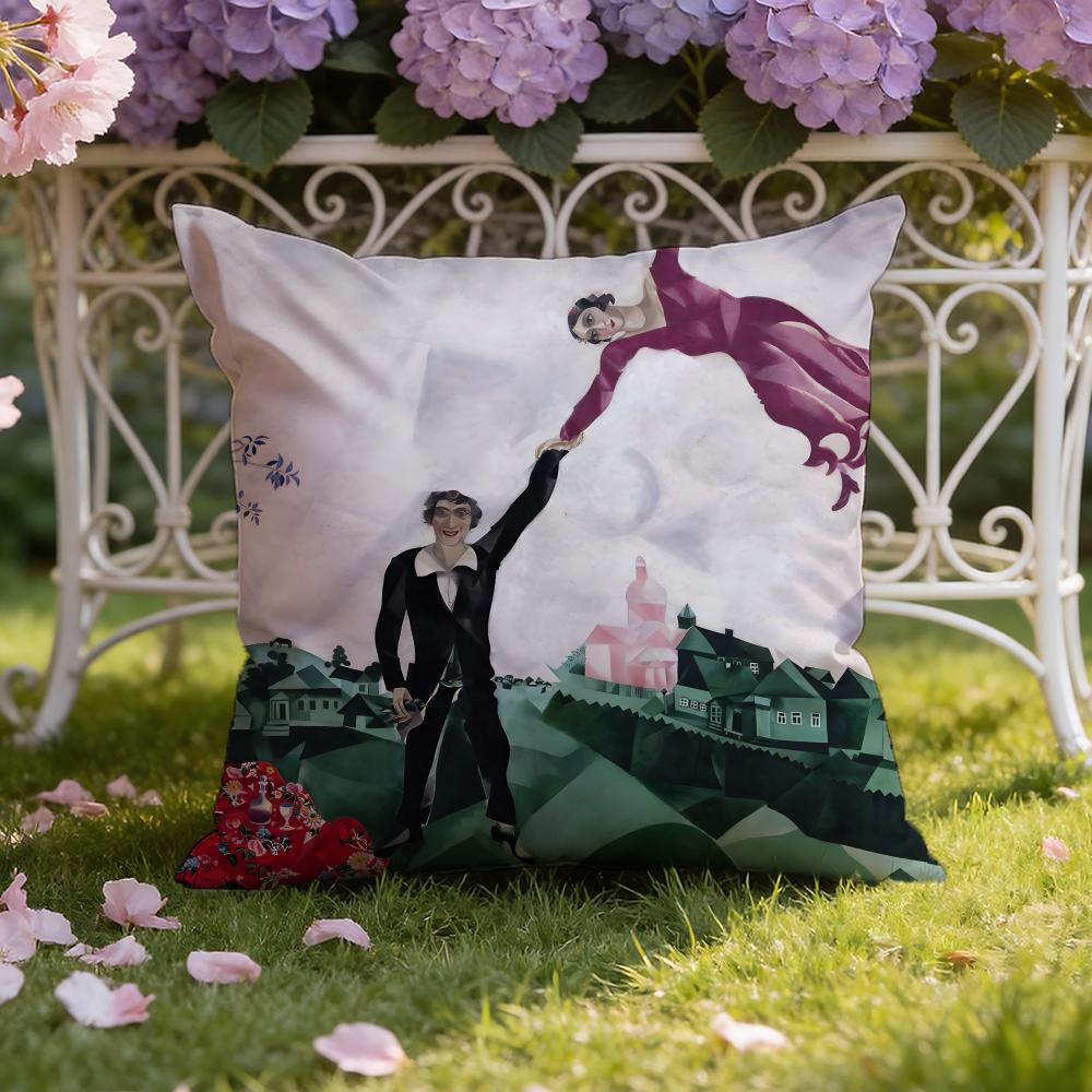 M-Marc C-Chagall Paintings Cushion Cover Home & Car Dual-Scene Pillow Cover: Reversible for Premium Comfort