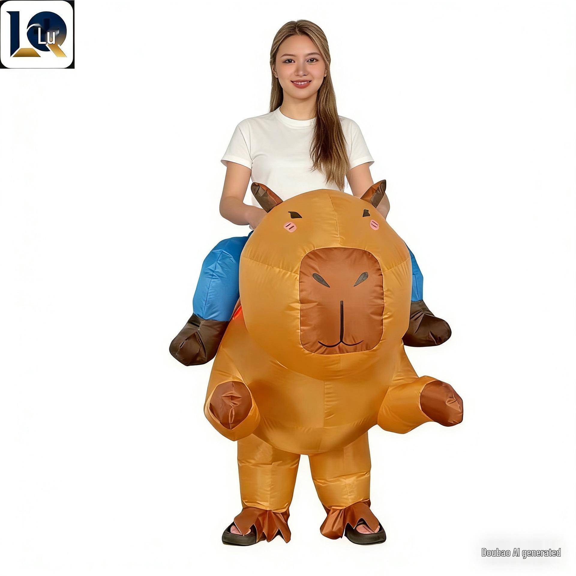 

Надувний костюм Капібари на Різдво для сценічних виступів (транскордонний) One Size