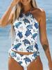 2023 Costum de plajă din două piese Costume de baie la modă Tankiny Costume de baie sexy Tankini de vară Costum de baie pentru plajă pentru femei Tankini cu imprimeu la modă