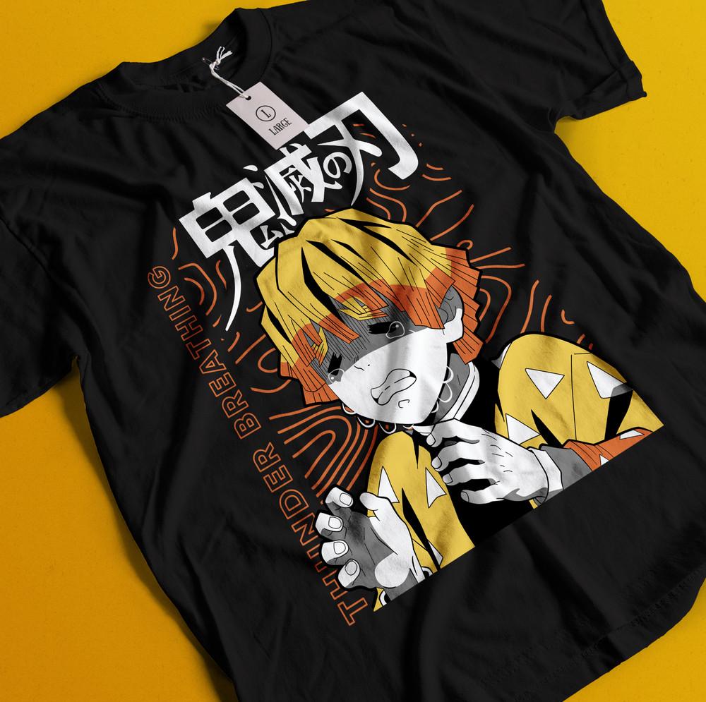 

Demon Slayer Shirt Zenitsu Tshirt Tanjiro T-Shirt Muzan Doma Tee Inosuke Nezuko 4XL