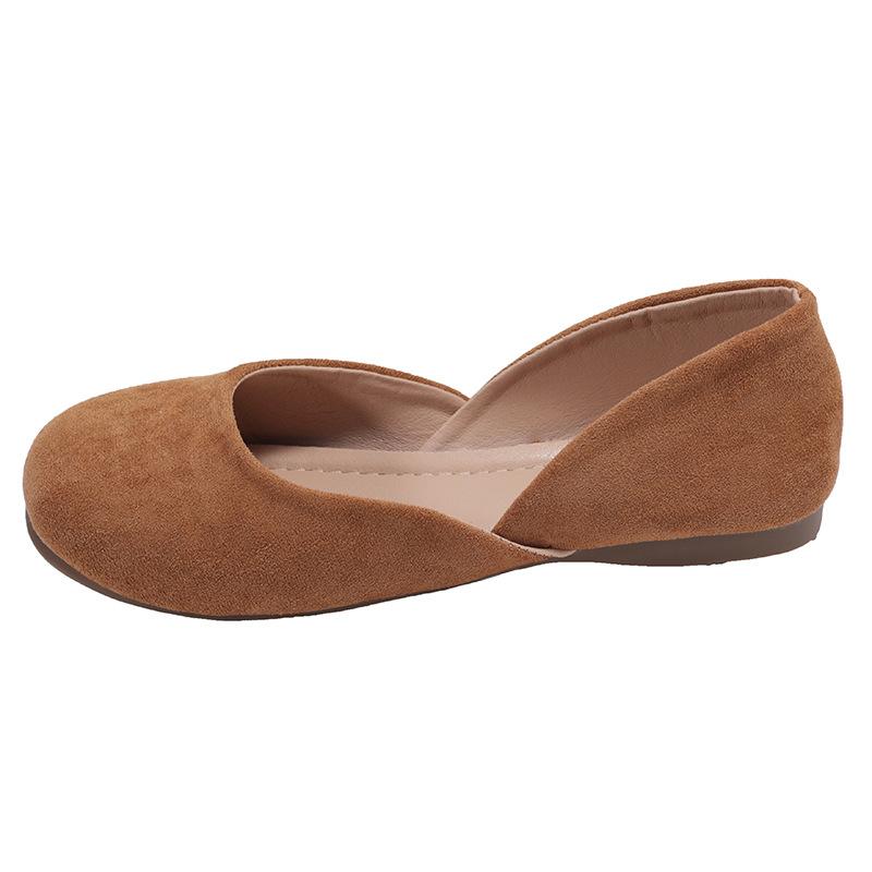 Fashion Splicing Square Toe Mules Shoes for Women Suede Flats 2025 Spring Autumn Slip On Designer Fashion Solid Color Casual Loafers