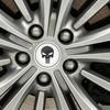 Car Decor 56mm 4pcs  Skull Logo Car Wheel Center Hub Cap Aluminium Sticker For Universal Cars Styling Accessories