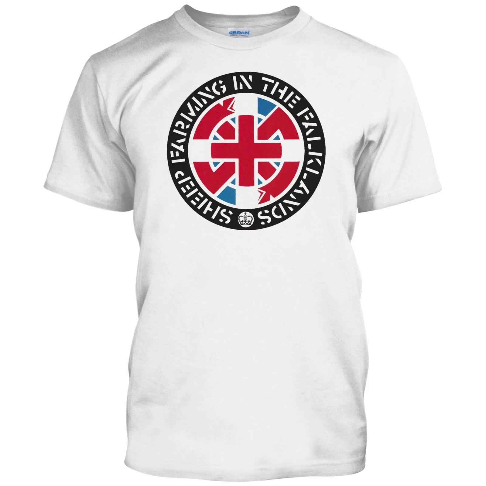 Mens Crass Sheep Farming In The Falklands Inspired Poster T shirt Punk Pistols 2XL