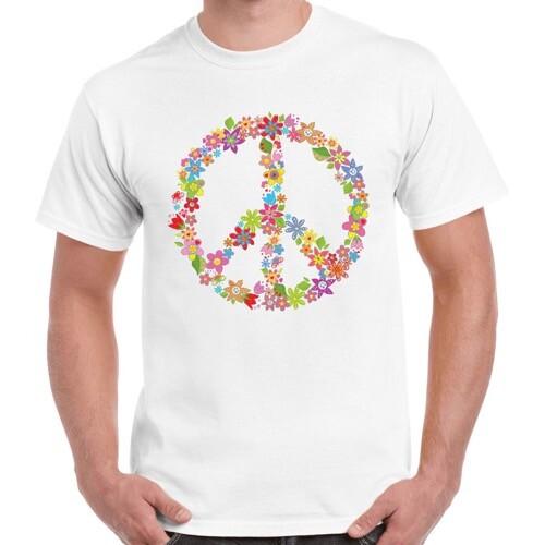 

Peace Sign Flower Summer Cool Hipster Men Women Retro Gift Unisex T Shirt 2567 3XL