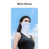 ROCKBROS Maschera Estiva in Seta Ghiacciata Protezione Solare Anti-UV Asciugatura Rapida Orecchie Regolabili Sciarpa Viso Traspirante Antipolvere Copricapo per Ciclismo