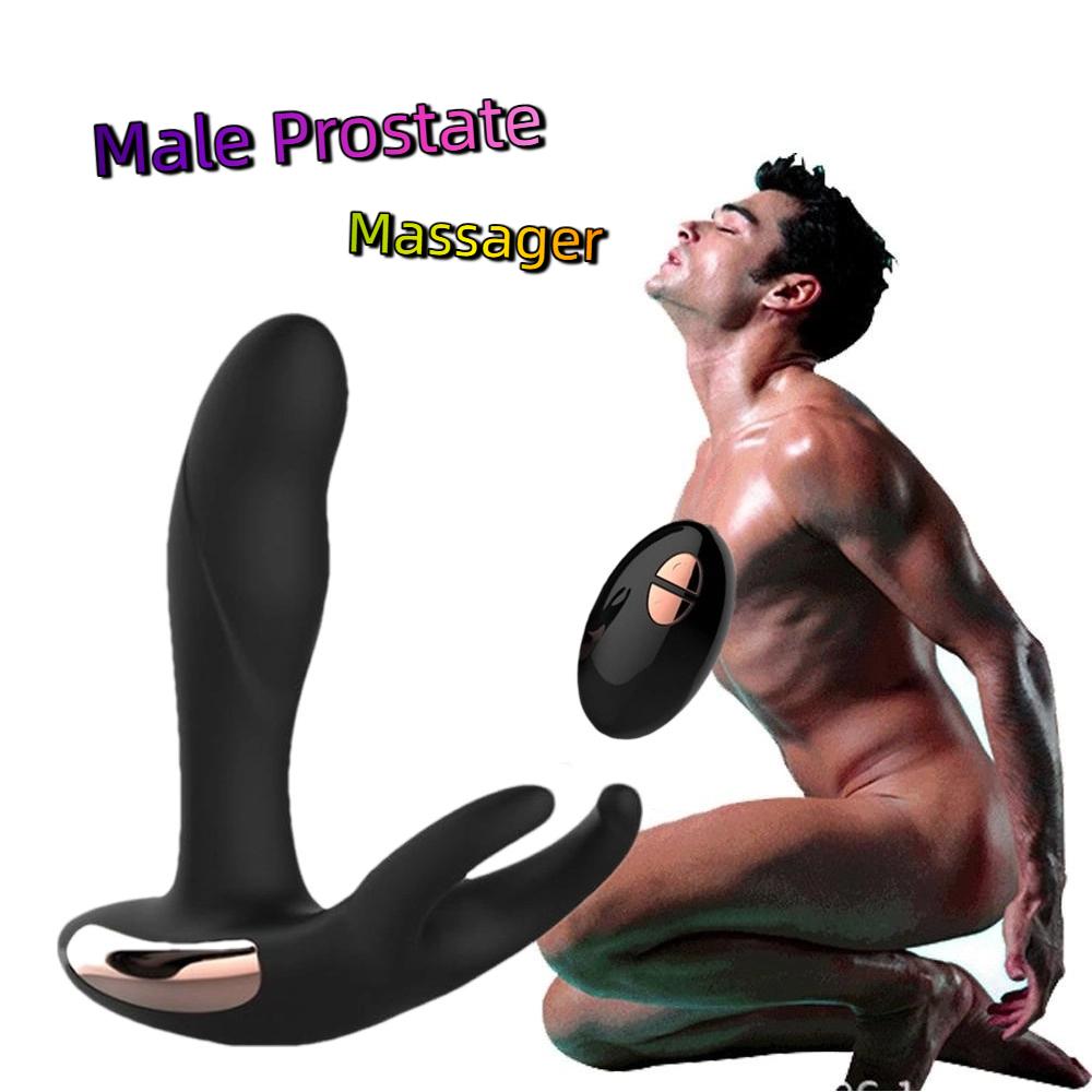Пульт дистанційного керування Масажер простати з підігрівом Анальна вібрація Анальна пробка Мастурбатор Іграшки для дорослих