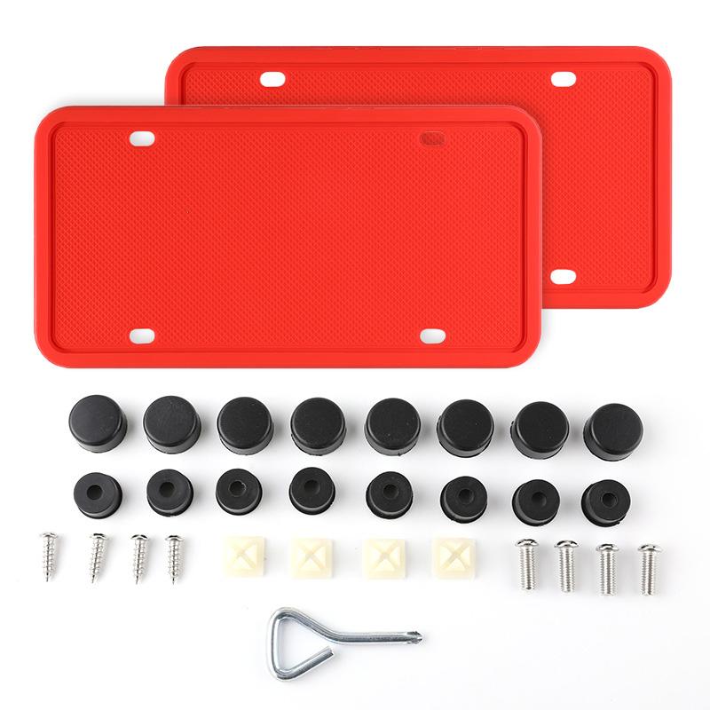 

2 шт. Силиконовая рамка для номерного знака с защитой от ржавчины для американских автомобилей GM, черная рамка-кронштейн для номерного знака без повреждения лакокрасочного покрытия