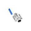 HOKG 304 Stainless Steel Three-Piece Sanitary Tri-Clamp Ball Valve