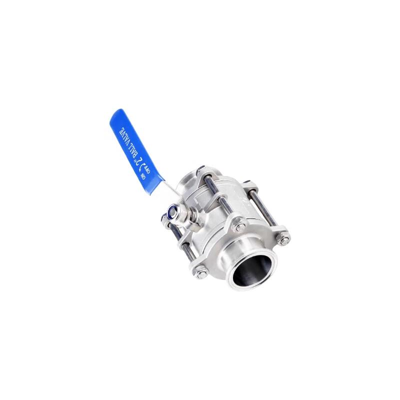 HOKG 304 Stainless Steel Three-Piece Sanitary Tri-Clamp Ball Valve