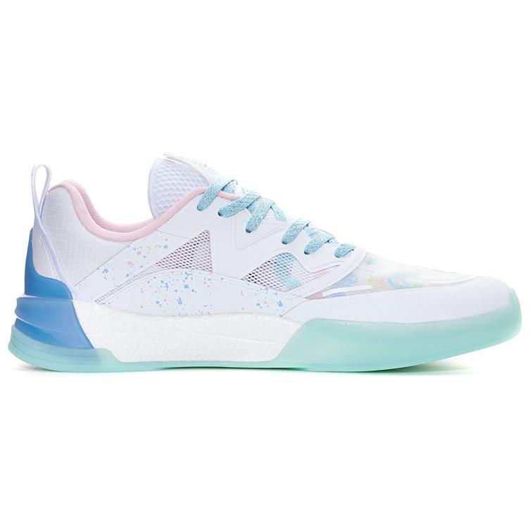 Li Ning LINGTENG Low Top Skateboard Shoes Unisex White Pink Blue AEPR009-11