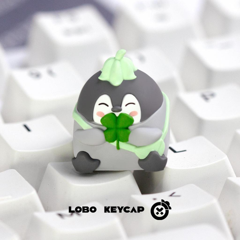Penguin Positive Energy Keycap: Cute Resin ESC for Mechanical Keyboards