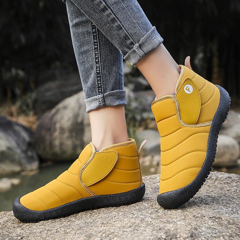 Herren Schneestiefel Damen Winter Warm Arbeits-Wüstenstiefel mit Fell Unisex Slipper Outdoor Wanderschuhe für Paar Große Größe Wasserdicht